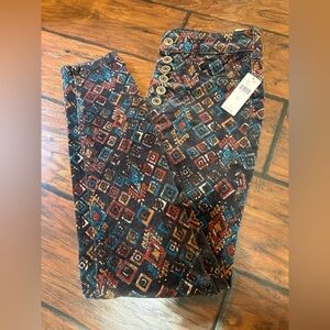 Anthropologie  Multicolor Geometric Corduroy Pants